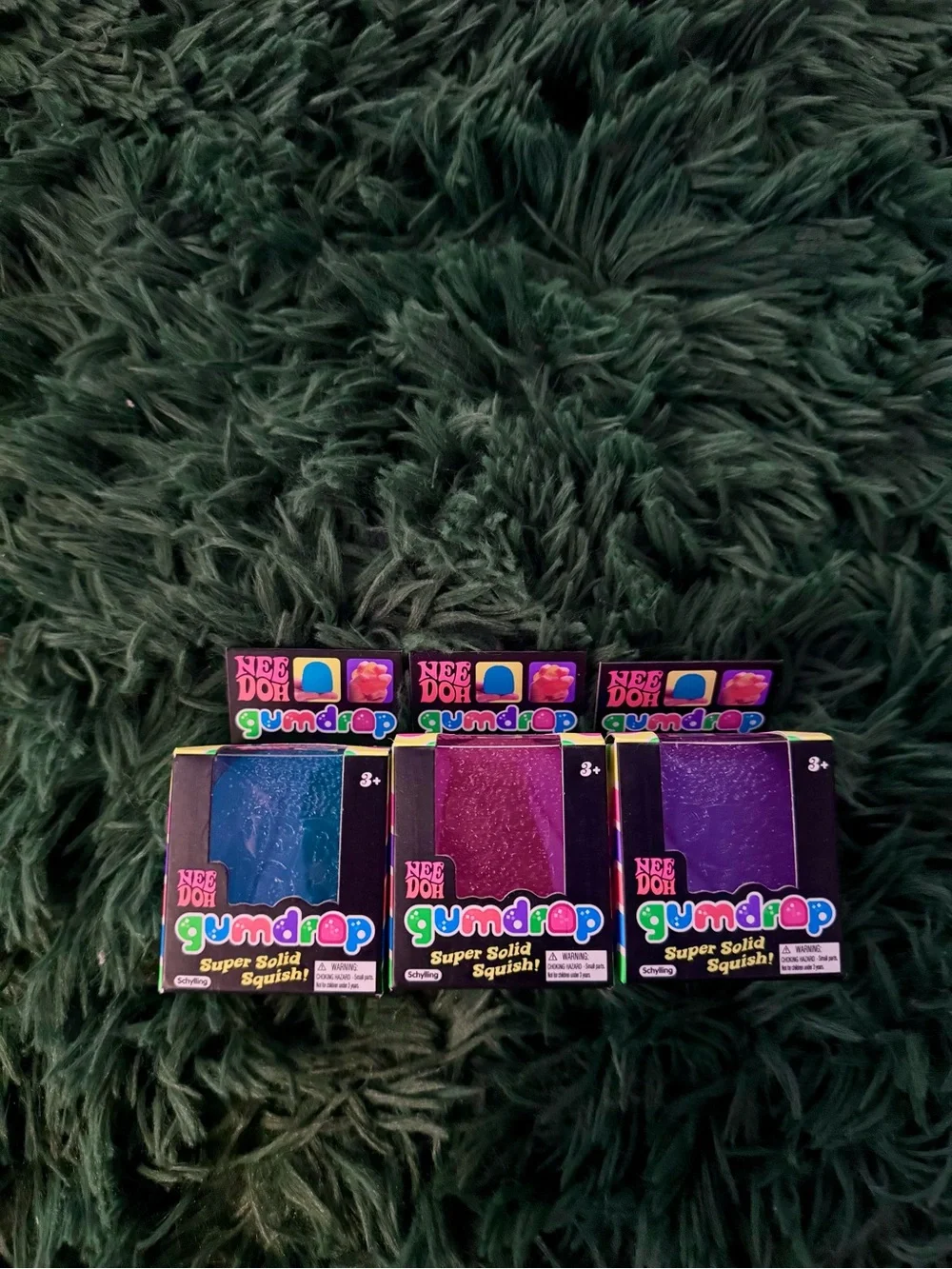 3 Authentic Schylling Needoh Gumdrop Complete Set